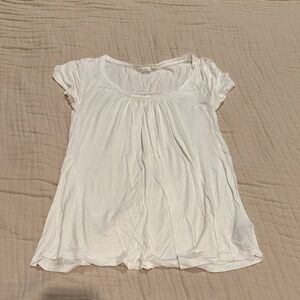 GAP Cream Short Sleeve Blouse